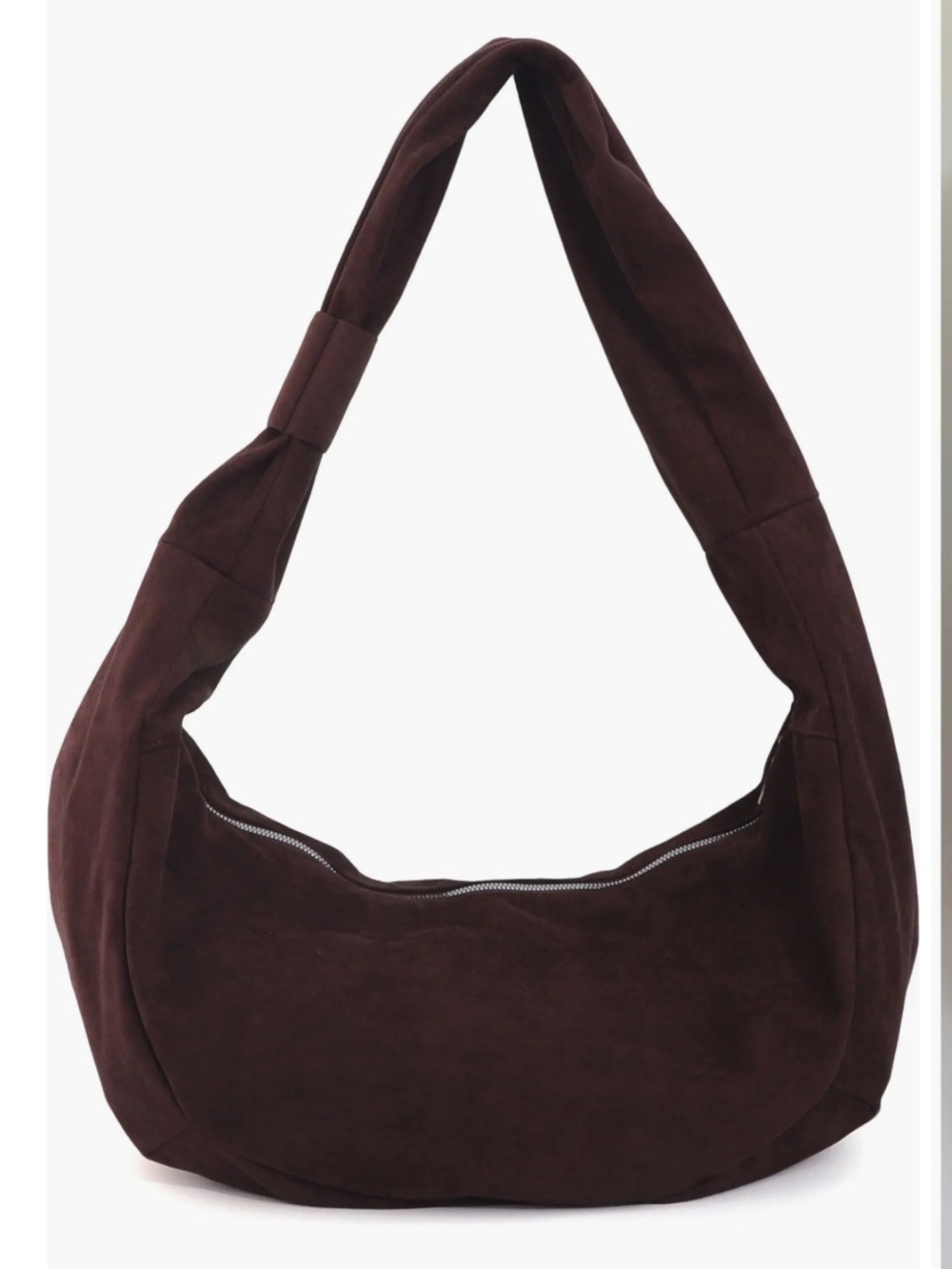 Adornia Brown Faux Suede Crossbody Bag